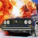 В Волчанске горел автомобиль